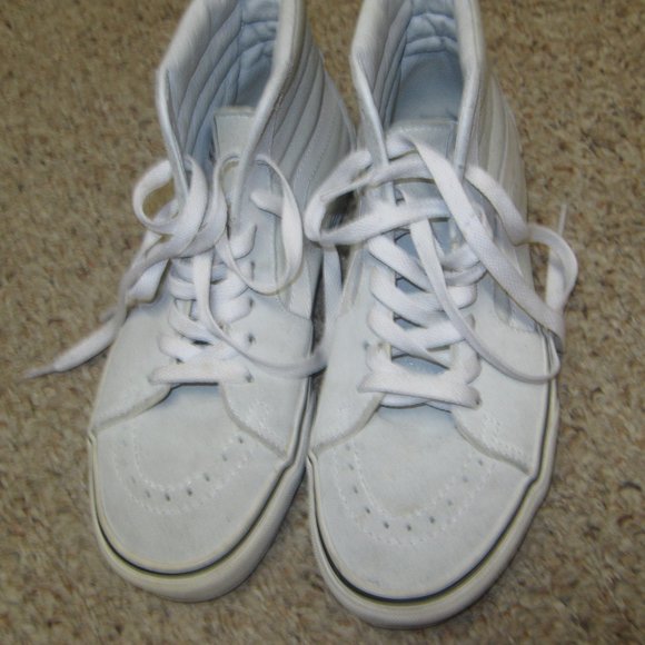 VANS OLD SKOOL SUEDE GRAY BLUE HI TOP HIGH TOP SNEAKERS SHOES 8 - Picture 3 of 9